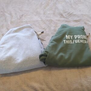 Gildan Olive Green Hoodie with Bold Print